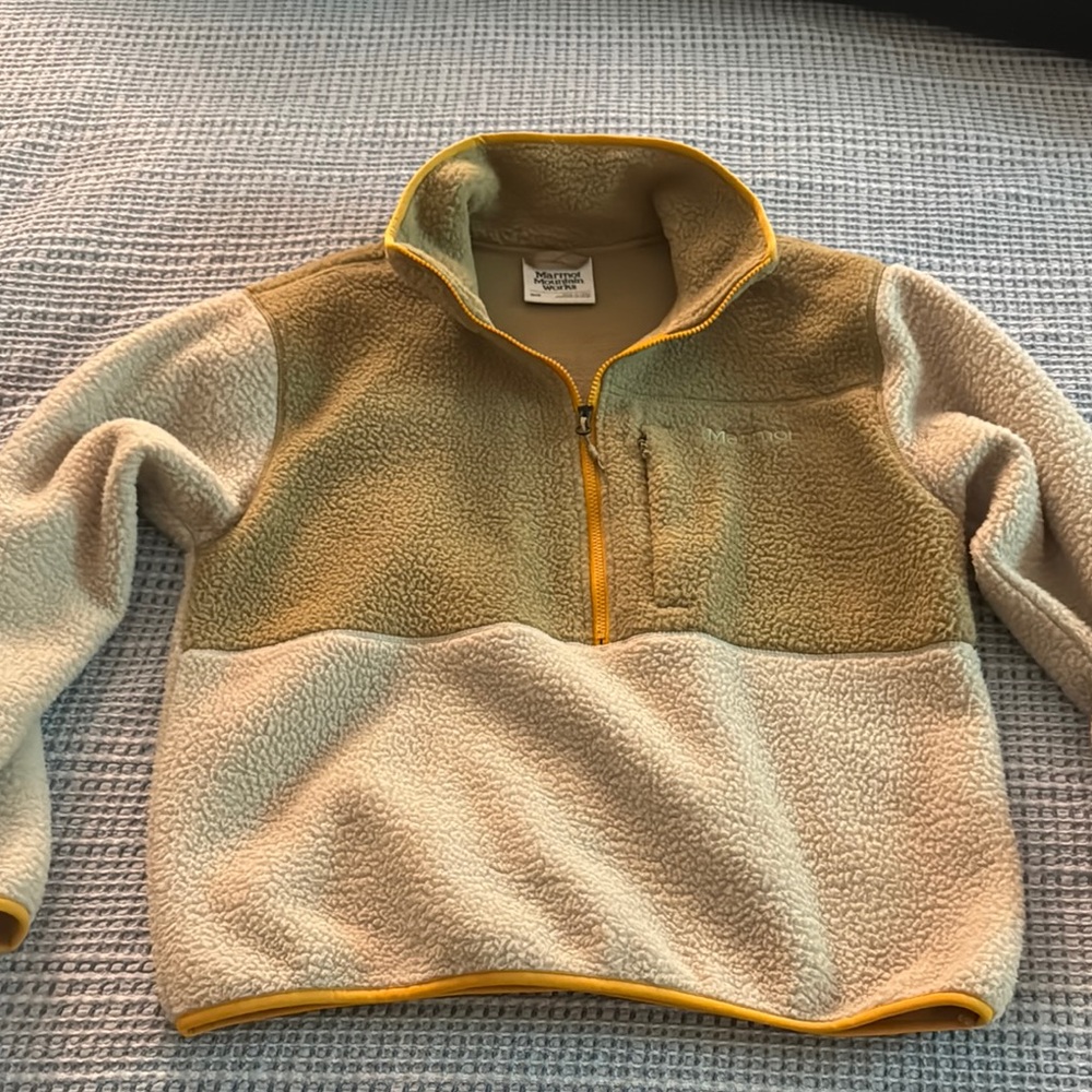 Marmot Mountain Works Tan 1/2 Zip Jacket